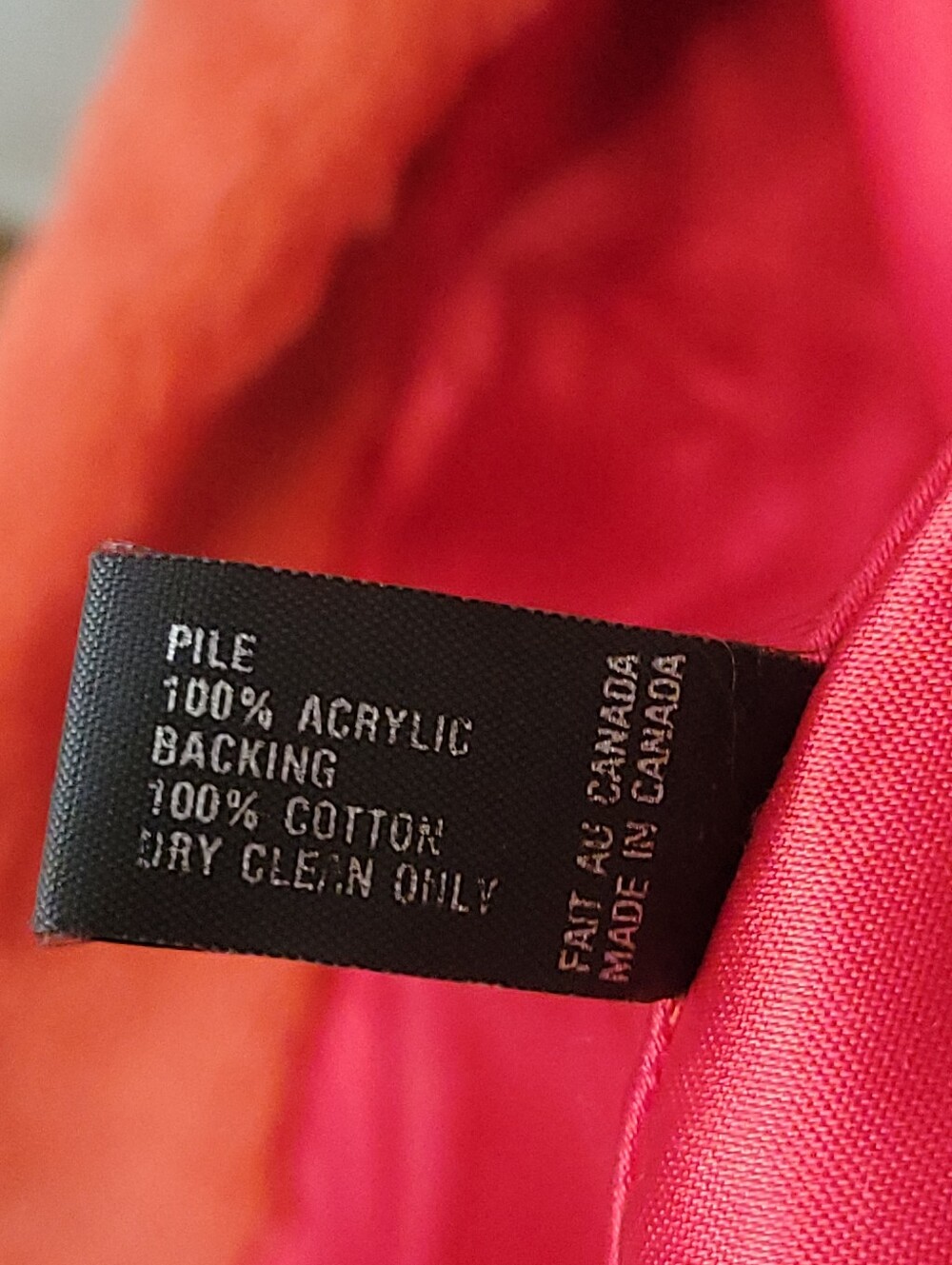Vintage Blood Orange Red Lou Caétan Faux Fur Long Coat with Black Collar - Picture 13 of 13